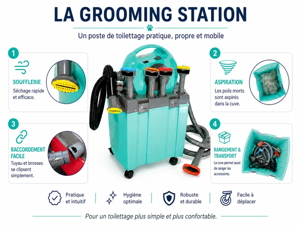 Découvrez les bénéfices de la grooming station d'Anima Mouss' à Rouillac